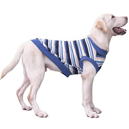 ARUNNERS Extra große Hunde-T-Shirts, Kleidung, ärmellos, Tank-Top, Weste für Labrador, Rottweiler, Deutsche Dogge, Blau, Größe 3XL von ARUNNERS