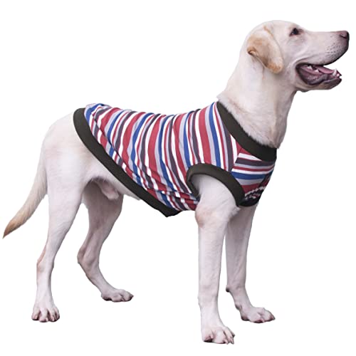 ARUNNERS Extra große Hunde-T-Shirts, Kleidung, ärmelloses Tank-Top, Weste für Labrador, Rottweiler, Deutsche Dogge, Rot, 5XL von ARUNNERS