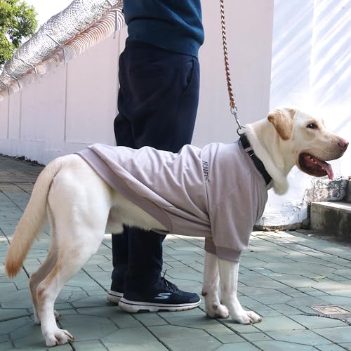 ARUNNERS Extra große Hundejacken, Kleidung, Pullover mit Kragenring, für Labrador, Rottweiler, Deutsche Dogge, Grau, 8XL von ARUNNERS