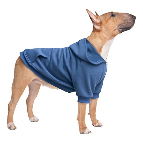 ARUNNERS Hunde-Kapuzenpullover, 100 % Baumwolle, für große Hunde, Jungen und Mädchen, Blau, Größe XXL von ARUNNERS