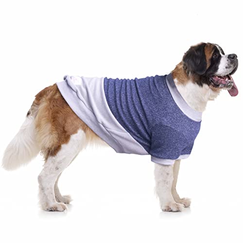 ARUNNERS Hundepullover, 100 % Polyester, warme Kleidung für große Haustiere, Jungen und Mädchen, Blau und Grau, 7XL von ARUNNERS