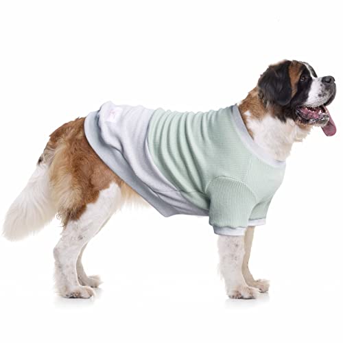 ARUNNERS Hundepullover, 100 % Polyester, warme Kleidung für große Haustiere, Jungen und Mädchen, Grün und Grau, 7XL von ARUNNERS