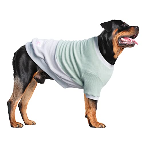 ARUNNERS Hundepullover, 100 % Polyester, warme Kleidung für große Haustiere, Jungen und Mädchen, Grün und Grau, Größe 5XL von ARUNNERS