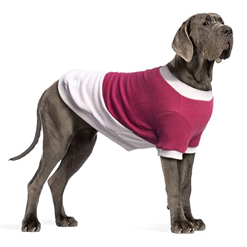 ARUNNERS Hundepullover, warme Kleidung für große Hunde, Jungen und Mädchen, Dunkelrot und Beige, 8XL von ARUNNERS