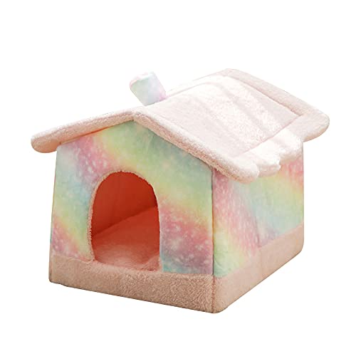 Cozy Pet Bed Warm Cave Nest Sleeping Bed Pet House Soft Plush Warm Kennel Small Dog Cats Cave Nest Cozy Sleeping Bed Dog House Kennel Bed Mat Pet Tent Cave House Puppy House von ARVALOLET