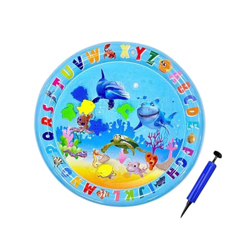 ARVALOLET Katzenwassermatte Interaktive sensorische Spielmatte Katzenwasserbett (65 cm Marine Tiere) von ARVALOLET