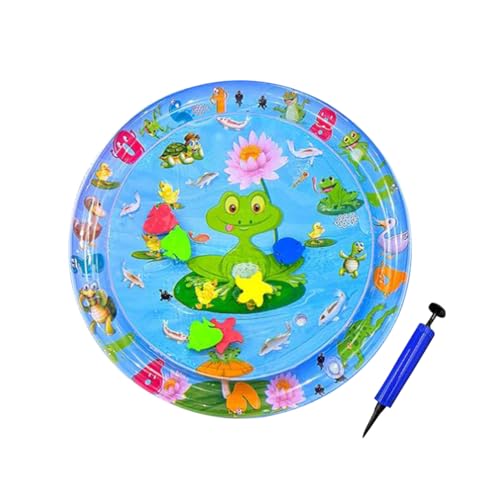 ARVALOLET Katzenwassermatte Interaktive sensorische Spielmatte Katzenwasserbett for Katze (65 cm Frosch) von ARVALOLET