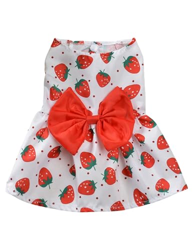 Hundekleidung Sommer Leichte Atmungsaktive Haustierkleider for Kleine Hunde Katzen Blumenmuster Prinzessinnen Schleife Hundekleidung Sommer Leichte Atmungsaktive Haustierkleider for Kleine Hunde Katzen Blumenmuster Prinzessinnen Schleife von ARVALOLET