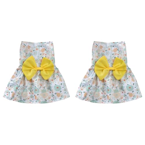 Hundekleidung Sommer Leichte Atmungsaktive Haustierkleider for Kleine Hunde Katzen Blumenmuster Prinzessinnen Schleife Hundekleidung Sommer Leichte Atmungsaktive Haustierkleider for Kleine Hunde Katzen Blumenmuster Prinzessinnen Schleife von ARVALOLET