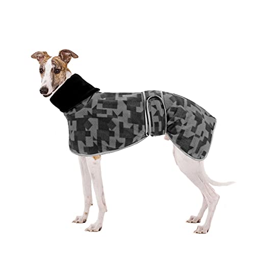 Winterpullover aus Fleece für Whippet Windhunde, warmes Fleece-Futter und verstellbare Bänder, Grau Winterpullover aus Fleece für Whippet Windhunde, warmes Fleece-Futter und verstellbare Bänder, Grau von ARVOV