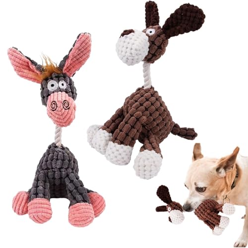 Petsboro Bitebuddy, Dotmalls Shirem Bitebuddy, widerstandsfähiges quietschendes Hundespielzeug für schwere Kauer, Plüsch-Kauspielzeug mit Quietschern für kleine, mittelgroße Hunde (Farbe: 1#+3#) von ARZARF