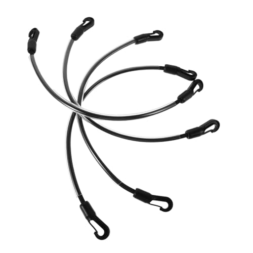 ASAKKURA 4 Stück Teiliges Elastisches Pferdedecken Beingurte mit Doppelten Endclips Dehnbare Ersatzbeinschnüre Robustes Stretch Material Kompatibel für Winter Pferdedecken Schwarz von ASAKKURA