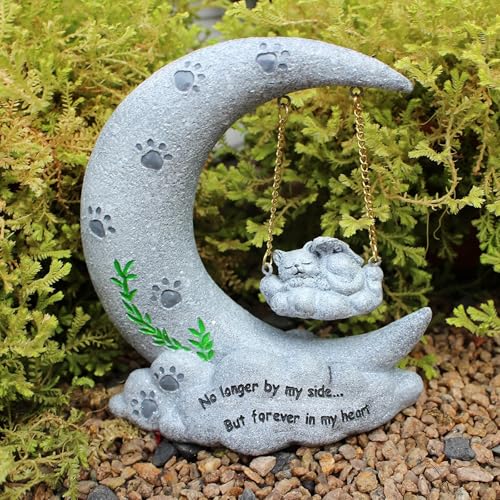 ASDMAOE Gedenkstein für Haustiere, Gedenkstein für Haustiere, Katze Oder Hund, Grabstein, Grabmarkierer, Geschenk zum Verlust Eines Haustiers, Gartendekoration Im Freien(Cat) von ASDMAOE