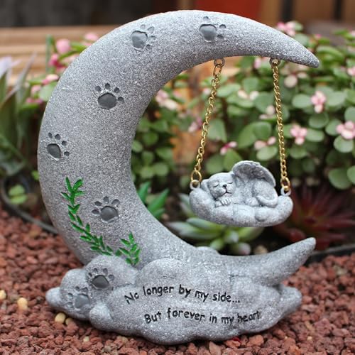 ASDMAOE Gedenkstein für Haustiere, Gedenkstein für Haustiere, Katze Oder Hund, Grabstein, Grabmarkierer, Geschenk zum Verlust Eines Haustiers, Gartendekoration Im Freien(Dog) von ASDMAOE