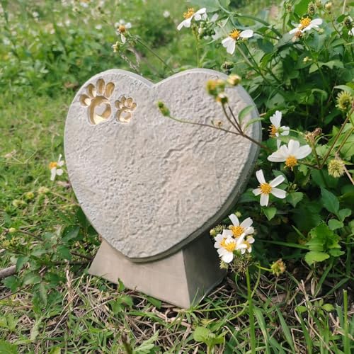 ASDMAOE Gedenkstein für Haustiere, Gedenksteine für die Pfote Eines Hundes Oder Einer Katze, Geschenk zum Verlust Eines Haustiers für Garten, Gehweg, Außendekoration(Mossy Green) von ASDMAOE