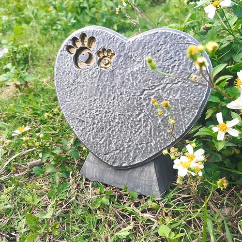 ASDMAOE Gedenkstein für Haustiere, Gedenksteine für die Pfote Eines Hundes Oder Einer Katze, Geschenk zum Verlust Eines Haustiers für Garten, Gehweg, Außendekoration(Rock Grey) von ASDMAOE