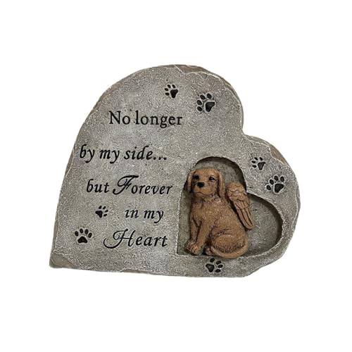 ASDMAOE Gedenkstein für Hunde, Haustierstatue aus Kunstharz für den Außenbereich, Erinnerungsgeschenke zum Verlust Eines Haustiers, Grabmarkierer für Hunde Im Garten ASDMAOE Gedenkstein für Hunde, Haustierstatue aus Kunstharz für den Außenbereich, Erinnerungsgeschenke zum Verlust Eines Haustiers, Grabmarkierer für Hunde Im Garten von ASDMAOE