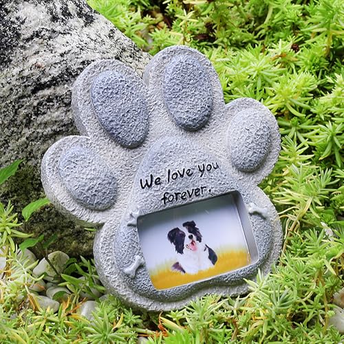 ASDMAOE Grabstein Hund, Harz Herzförmig Gedenkstein, Tiergrabstein Erinnerung 'Hund', Rasen und Garten Gedenktafel(Dog Claw) von ASDMAOE