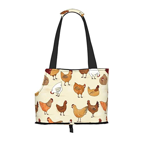A Brood of Chickens Haustier-Schultertasche, tragbar, faltbar, Handtasche für kleine Haustiere, Outdoor, Einkaufen, Reisen von ASEELO