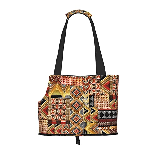Afrikanische Textil-Patchwork-Haustier-Reise-Handtasche, Hunde-Geldbörse, Haustier-Geldbörse, tragbar und sicher, bequem und schön. von ASEELO