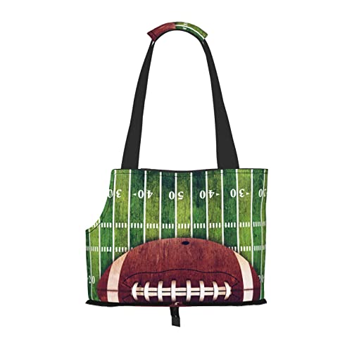 American Football Field and Ball Haustier Reise Handtasche, Hunde Geldbörse, Haustier Geldbörse, kleine Hunde Geldbörse, tragbar und sicher, bequem und schön. American Football Field and Ball Haustier Reise Handtasche, Hunde Geldbörse, Haustier Geldbörse, kleine Hunde Geldbörse, tragbar und sicher, bequem und schön. von ASEELO