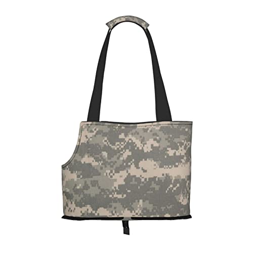 Army Digital Camouflage Haustier Schultertasche Haustier Handtasche Tragbare Faltbare Haustier Sling Tragetasche Handtasche für kleine Haustiere Outdoor Einkaufen Reisen von ASEELO