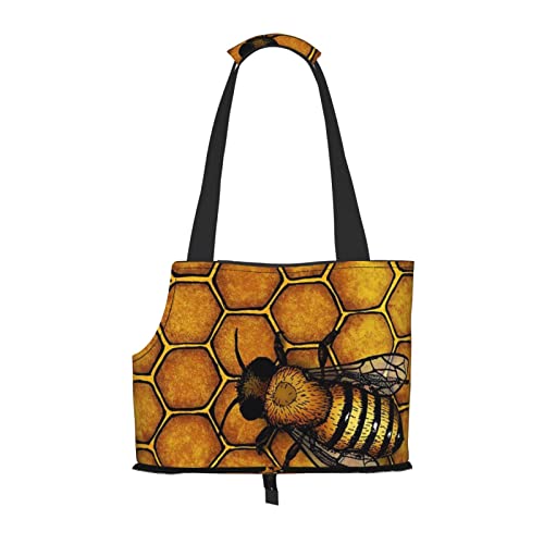 Bee Honeybee Haustier Schultertasche Haustier Handtasche Tragbare Faltbare Haustier Sling Tragetasche Handtasche für kleine Haustiere Outdoor Einkaufen Reisen von ASEELO
