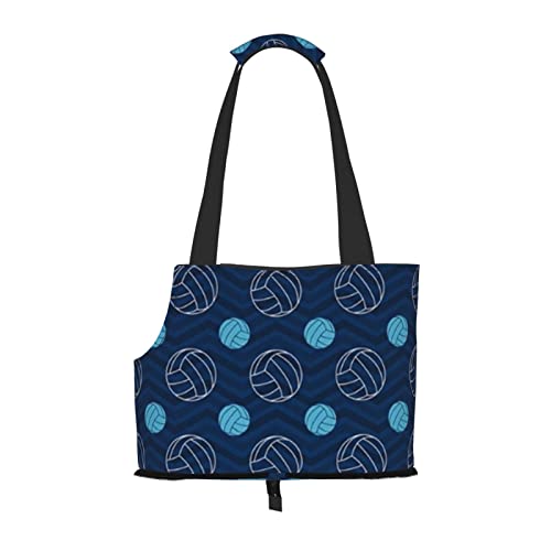 Blaue Volleyball-Haustier-Schultertasche für Haustiere, tragbar, faltbar, Handtasche für kleine Haustiere, Outdoor, Einkaufen, Reisen von ASEELO