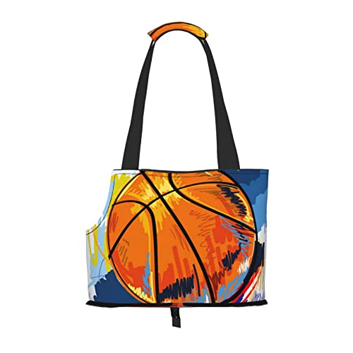 Bunte Basketball-Handtasche, Hunde-Geldbörse, Haustier-Geldbörse, kleine Hunde-Geldbörse, tragbar und sicher, bequem und schön. von ASEELO