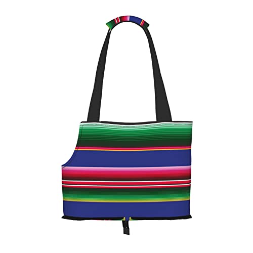 Bunte mexikanische Streifen Haustier Schultertasche Haustier Handtasche Tragbare Faltbare Haustier Sling Tragetasche Handtasche für kleine Haustiere Outdoor Shopping Reisen Bunte mexikanische Streifen Haustier Schultertasche Haustier Handtasche Tragbare Faltbare Haustier Sling Tragetasche Handtasche für kleine Haustiere Outdoor Shopping Reisen von ASEELO