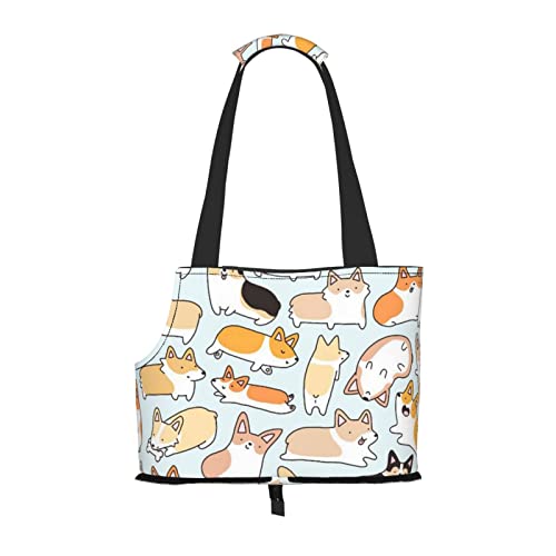 Corgi Haustier-Schultertasche, tragbar, faltbar, für kleine Haustiere, Outdoor, Einkaufen, Reisen von ASEELO