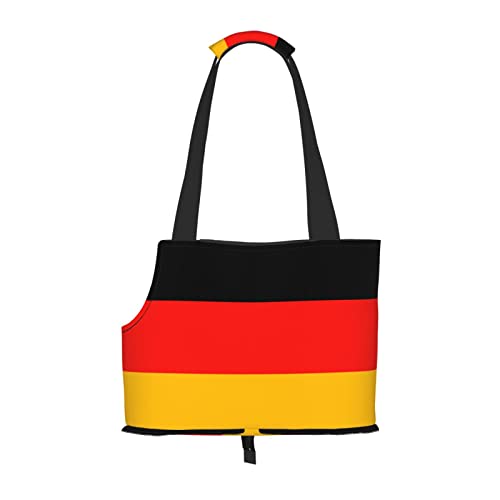Deutschland Flagge Haustier Schultertasche Haustier Handtasche Tragbare Faltbare Haustier Sling Tragetasche Handtasche für kleine Haustiere Outdoor Einkaufen Reisen von ASEELO