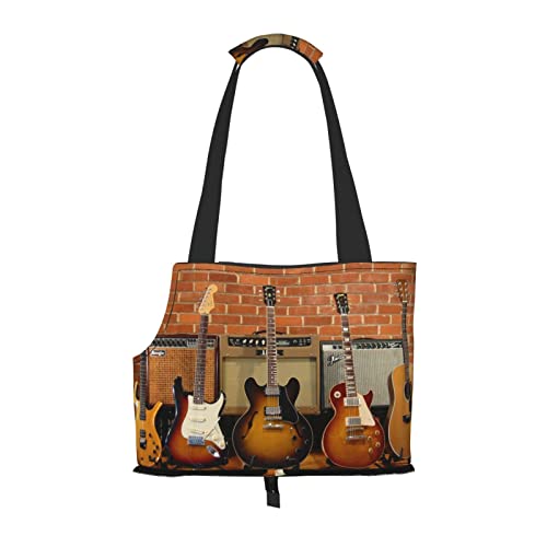 Gitarrenkollektion Haustier-Reise-Handtasche, Hunde-Geldbörse, Haustier, kleine Hunde-Geldbörse, tragbar und sicher, bequem und schön. von ASEELO