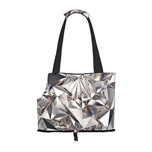 Glitzer-Handtasche mit abstraktem Diamant-Kristall-Muster, Hunde-Geldbörse, Haustier, kleine Hunde-Geldbörse, tragbar und sicher, bequem und schön. von ASEELO