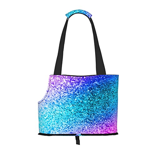 Glitzer-Pailletten-Schultertasche für Haustiere, tragbar, faltbar, für kleine Haustiere, Outdoor, Einkaufen, Reisen von ASEELO