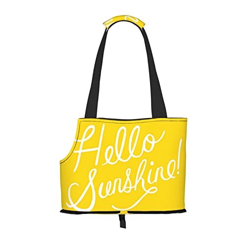 Goodlooking Hello Sunshine Haustier-Schultertasche, tragbar, faltbar, Handtasche für kleine Haustiere, Outdoor, Einkaufen, Reisen von ASEELO