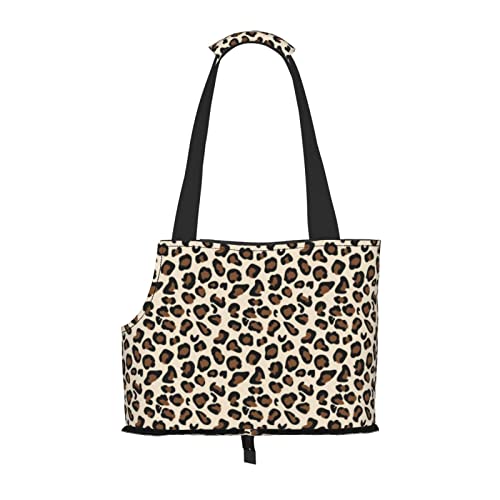 Haustier-Reisehandtasche mit Leopardenmuster, Hundebörse, Haustiertasche, kleine Hundebörse, tragbar und sicher, bequem und schön. von ASEELO