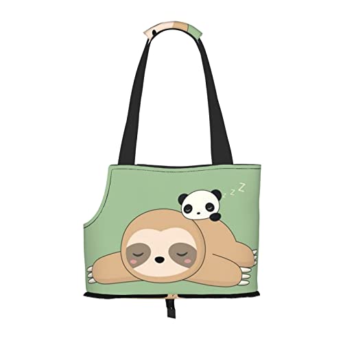 Haustier-Schultertasche, Panda- und Faultier-Handtasche, tragbar, faltbar, für kleine Haustiere, Outdoor, Einkaufen, Reisen von ASEELO