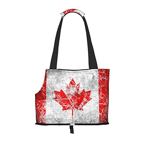 Haustier-Schultertasche mit Kanada-Flagge, tragbar, faltbar, Handtasche für kleine Haustiere, Outdoor, Einkaufen, Reisen von ASEELO