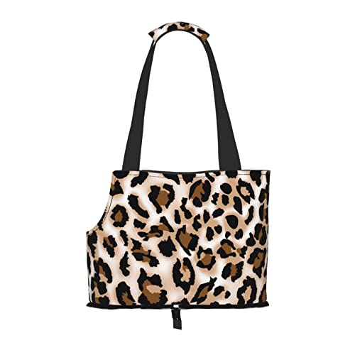 Haustier-Tragetasche mit Leopardenmuster, tragbar, für kleine Hunde/Katzen, weich, mit verstellbarem Sicherheitsgurt, für U-Bahn/Einkaufen/Wandern/Reisen Haustier-Tragetasche mit Leopardenmuster, tragbar, für kleine Hunde/Katzen, weich, mit verstellbarem Sicherheitsgurt, für U-Bahn/Einkaufen/Wandern/Reisen von ASEELO