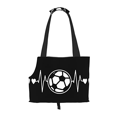 I Love Soccer Haustier-Tragetasche, tragbar, für kleine Hunde/Katzen, weich, mit verstellbarem Sicherheitsgurt, für U-Bahn/Einkaufen/Wandern/Reisen I Love Soccer Haustier-Tragetasche, tragbar, für kleine Hunde/Katzen, weich, mit verstellbarem Sicherheitsgurt, für U-Bahn/Einkaufen/Wandern/Reisen von ASEELO