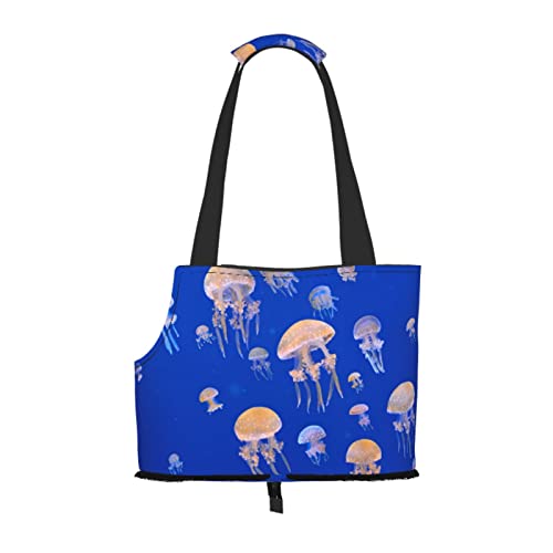 Jellyfish Haustier-Tragetasche, tragbar, für kleine Hunde/Katzen, weiche Seiten, mit verstellbarem Sicherheitsgurt, für U-Bahn/Einkaufen/Wandern/Reisen Jellyfish Haustier-Tragetasche, tragbar, für kleine Hunde/Katzen, weiche Seiten, mit verstellbarem Sicherheitsgurt, für U-Bahn/Einkaufen/Wandern/Reisen von ASEELO