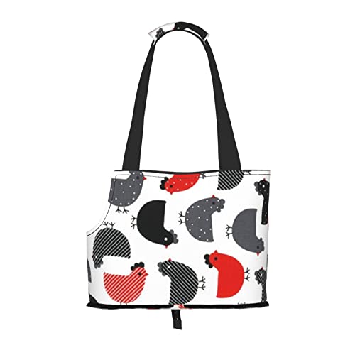 Kreative Cartoon Huhn Haustier Schultertasche Haustier Handtasche Tragbare Faltbare Haustier Sling Tragetasche Handtasche für kleine Haustiere Outdoor Einkaufen Reisen von ASEELO