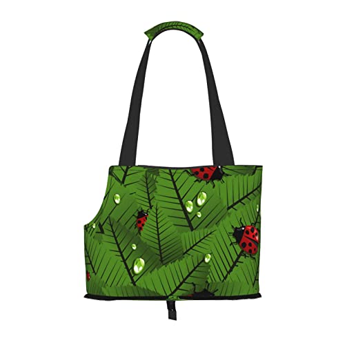 Leaves and Ladybugs Haustier-Schultertasche, Haustier-Handtasche, tragbar, faltbar, Handtasche für kleine Haustiere, Outdoor, Einkaufen, Reisen Leaves and Ladybugs Haustier-Schultertasche, Haustier-Handtasche, tragbar, faltbar, Handtasche für kleine Haustiere, Outdoor, Einkaufen, Reisen von ASEELO