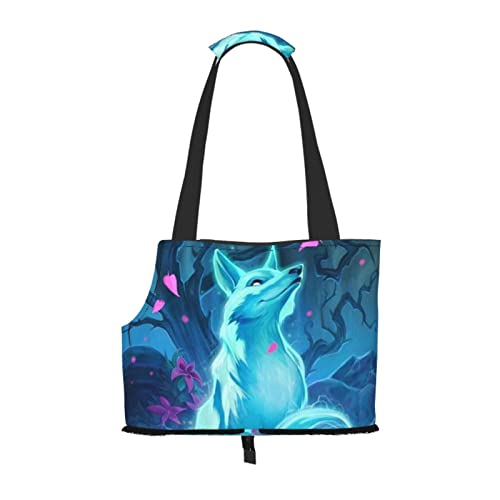 Magic Blue Fox Haustier-Tragetasche, tragbar, für kleine Hunde/Katzen, weich, mit verstellbarem Sicherheitsgurt, für U-Bahn/Einkaufen/Wandern/Reisen Magic Blue Fox Haustier-Tragetasche, tragbar, für kleine Hunde/Katzen, weich, mit verstellbarem Sicherheitsgurt, für U-Bahn/Einkaufen/Wandern/Reisen von ASEELO