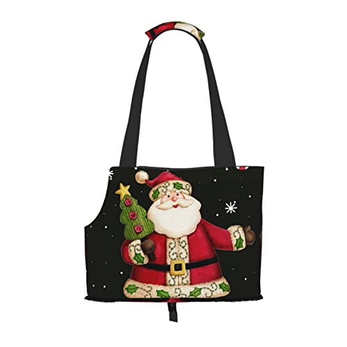 Merry Christmas Haustier-Tragetasche, tragbar, für kleine Hunde/Katzen, weich, mit verstellbarem Sicherheitsgurt, für U-Bahn/Einkaufen/Wandern/Reisen Merry Christmas Haustier-Tragetasche, tragbar, für kleine Hunde/Katzen, weich, mit verstellbarem Sicherheitsgurt, für U-Bahn/Einkaufen/Wandern/Reisen von ASEELO