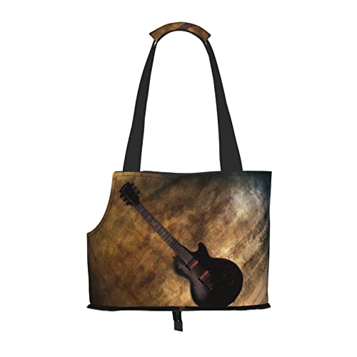 Musikgitarre, Haustier-Schultertasche, tragbar, faltbar, für kleine Haustiere, Outdoor, Einkaufen, Reisen von ASEELO