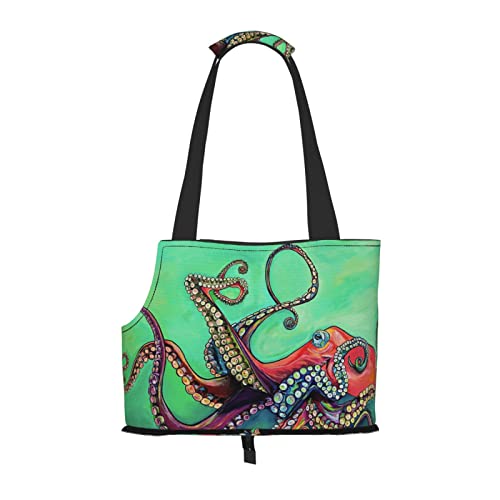 Niedliche Oktopus-Haustier-Schultertasche für Haustiere, tragbar, faltbar, Handtasche für kleine Haustiere, Outdoor, Einkaufen, Reisen von ASEELO