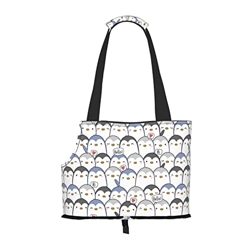 Niedliche Pinguin-Haustier-Tragetasche, tragbar, für kleine Hunde/Katzen, weich, mit verstellbarem Sicherheitsgurt, für U-Bahn/Einkaufen/Wandern/Reisen von ASEELO