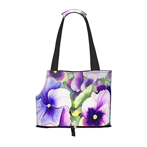 Pansy Perfection Haustier-Schultertasche, tragbar, faltbar, für kleine Haustiere, Outdoor, Einkaufen, Reisen von ASEELO